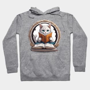 Reading cat Hoodie